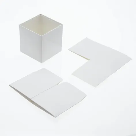 Cube Box White Gloss Folding Base - Pack of 25